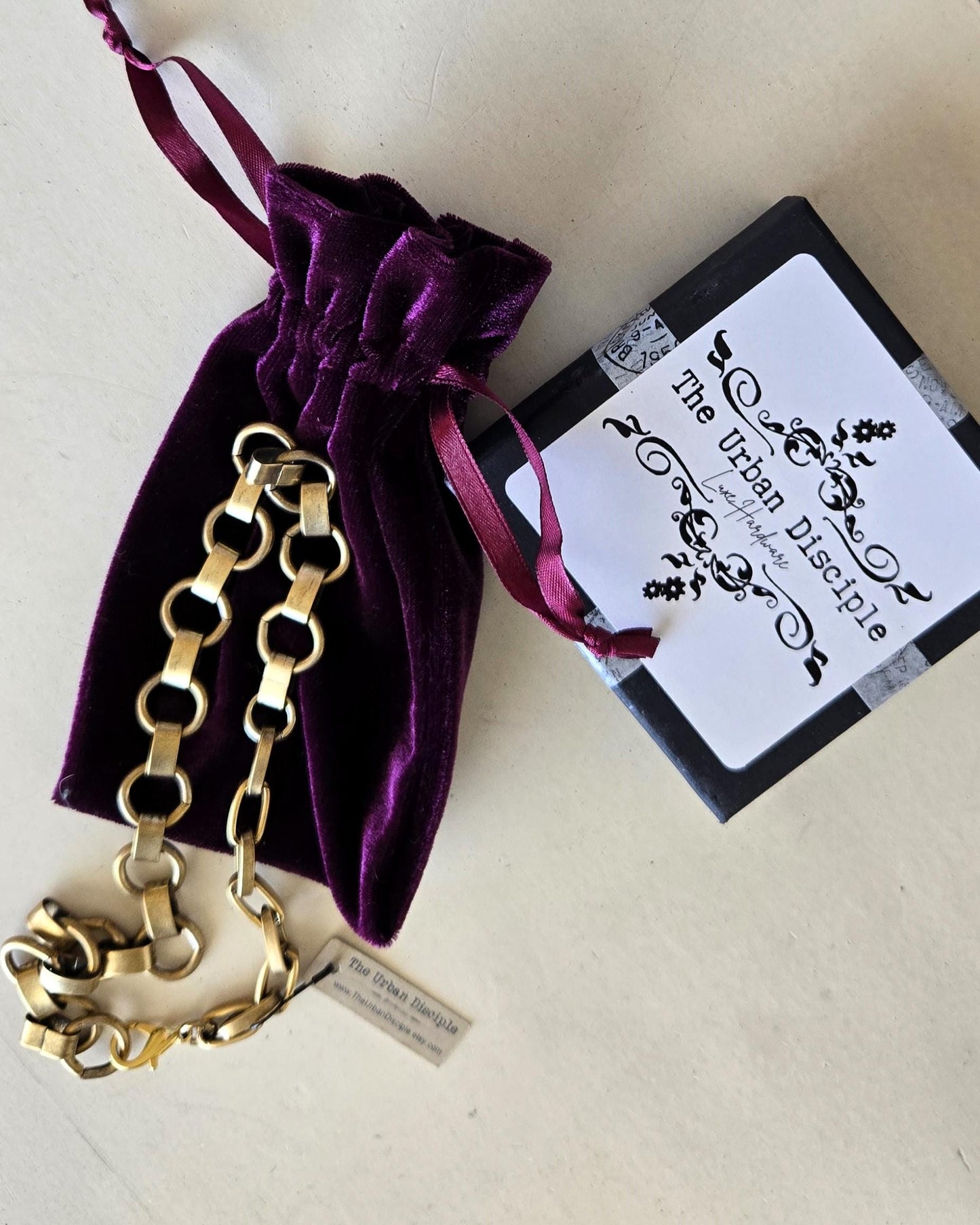 Large Link, Stainless Steel Choker Necklace- Chunky Gold or Silver Chain, -Large Chunky Chain-Handmade Custom Jewelry