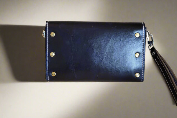 Black Leather Wristlet