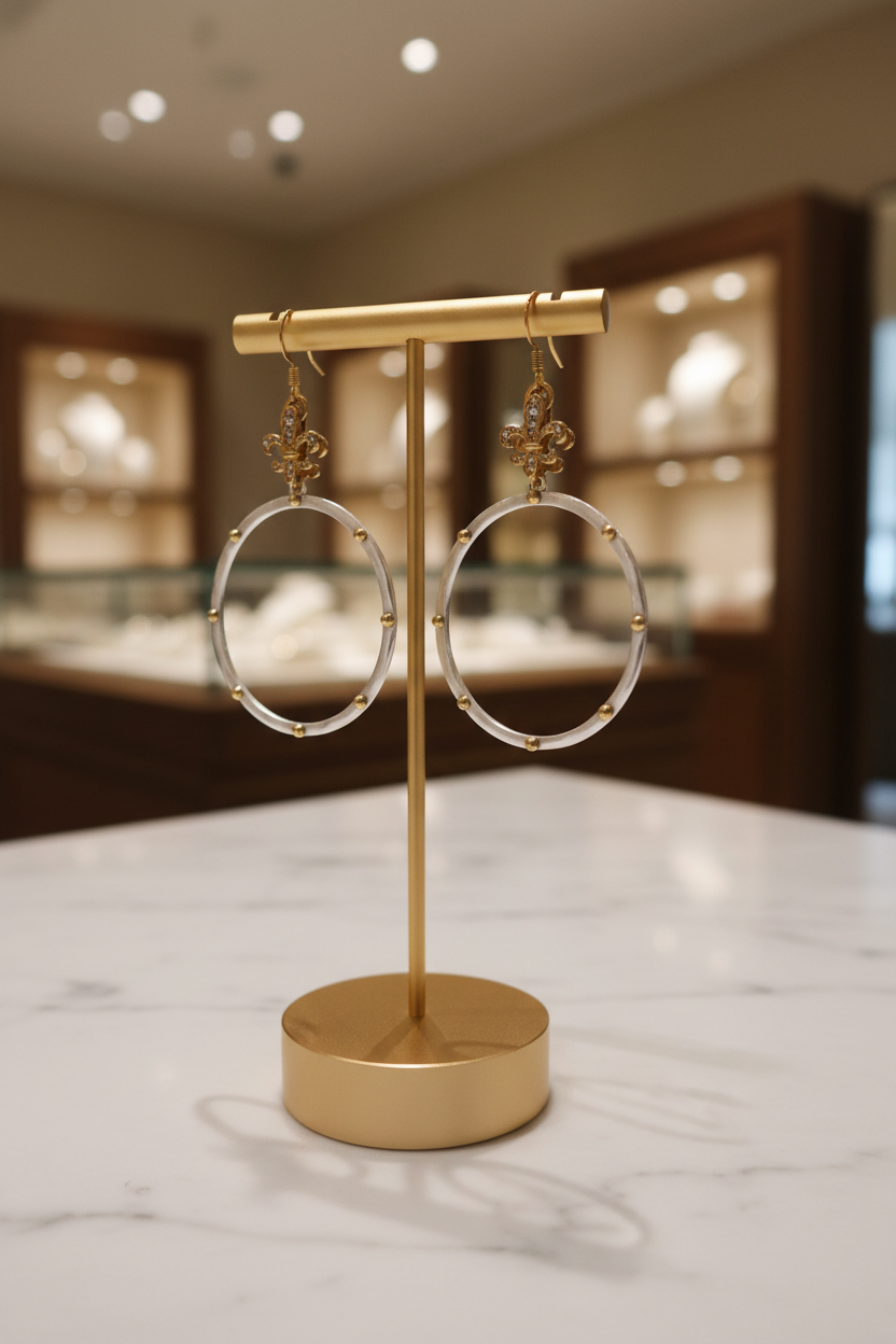 Vintage Glam Mixed-Metal Statement Hoop Earrings