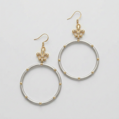 Vintage Glam Mixed-Metal Statement Hoop Earrings