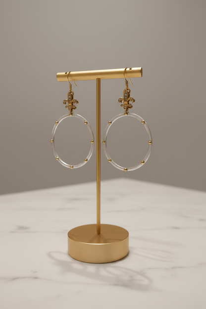 Vintage Glam Mixed-Metal Statement Hoop Earrings