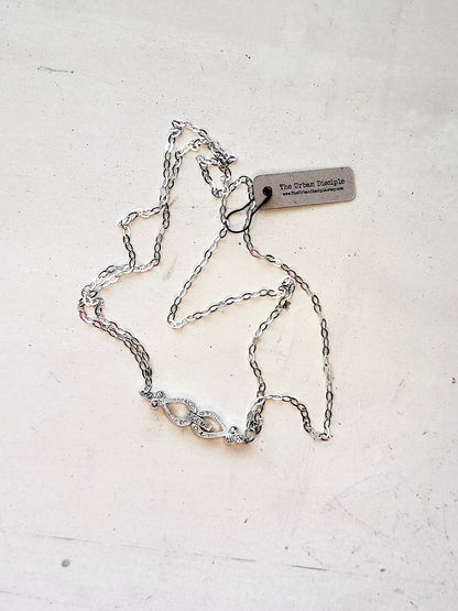 Elegant Double Strand Choker: 925 Sterling Silver with Stunning Swarovski Crystal Closure, Choker Necklace, bridal jewelry, holiday gift