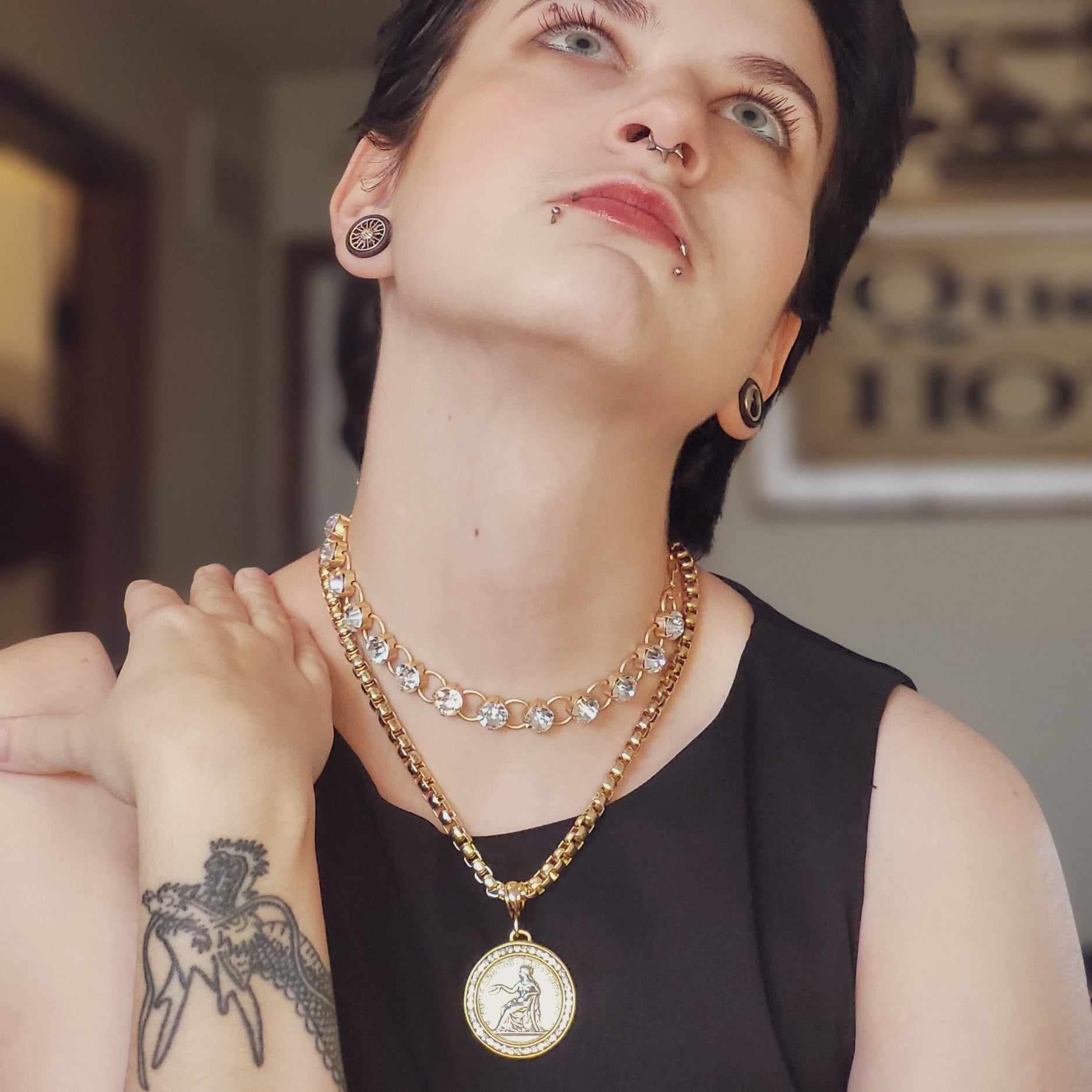 Swarovski Crystal Choker: Luxe Glam 10mm Necklace, Adjustable Fit