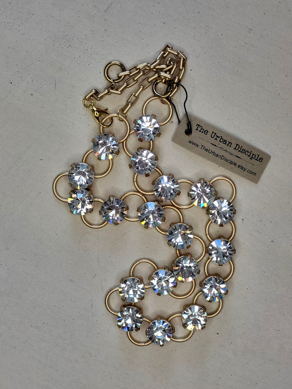 Swarovski Crystal Choker: Luxe Glam 10mm Necklace, Adjustable Fit