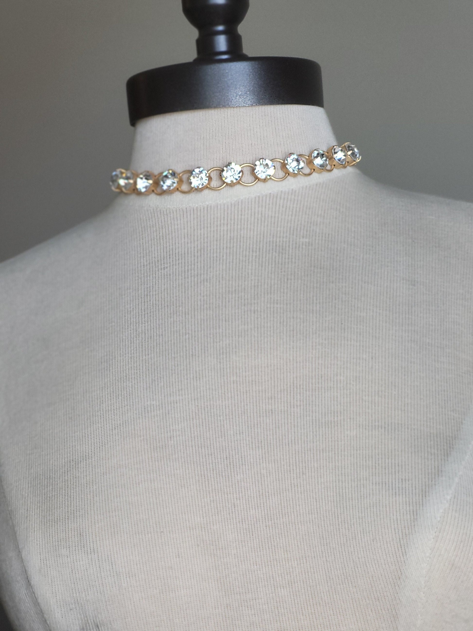 Swarovski Crystal Choker: Luxe Glam 10mm Necklace, Adjustable Fit