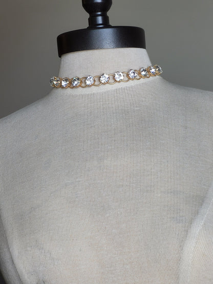 Handmade Glam Necklace featuring Stunning 10mm Swarovski Crystals