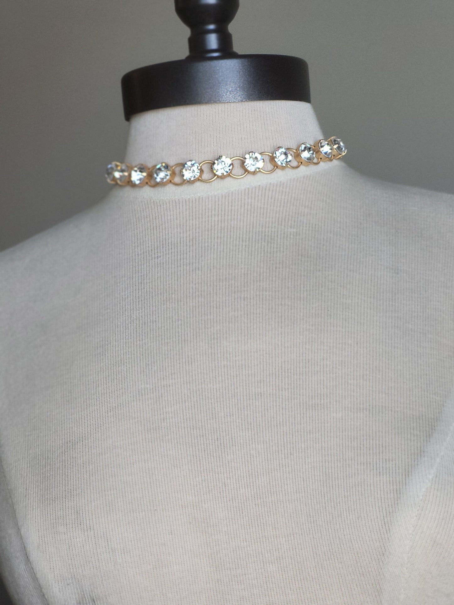 Handmade Glam Necklace featuring Stunning 10mm Swarovski Crystals