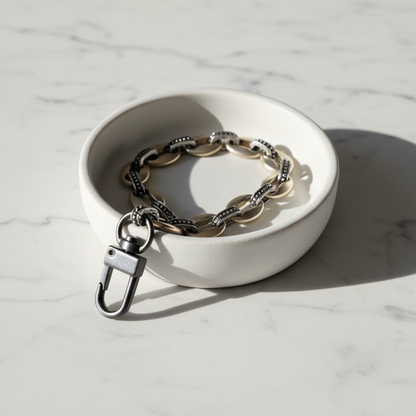 Chunky Mixed Metal Chain Bracelet- Customized Jewelry - Layering Bracelet, Two Tone Bracelet Matching Necklace and Bracelet