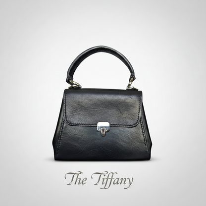 Handcrafted Black Top Grain Leather Mini Handbag