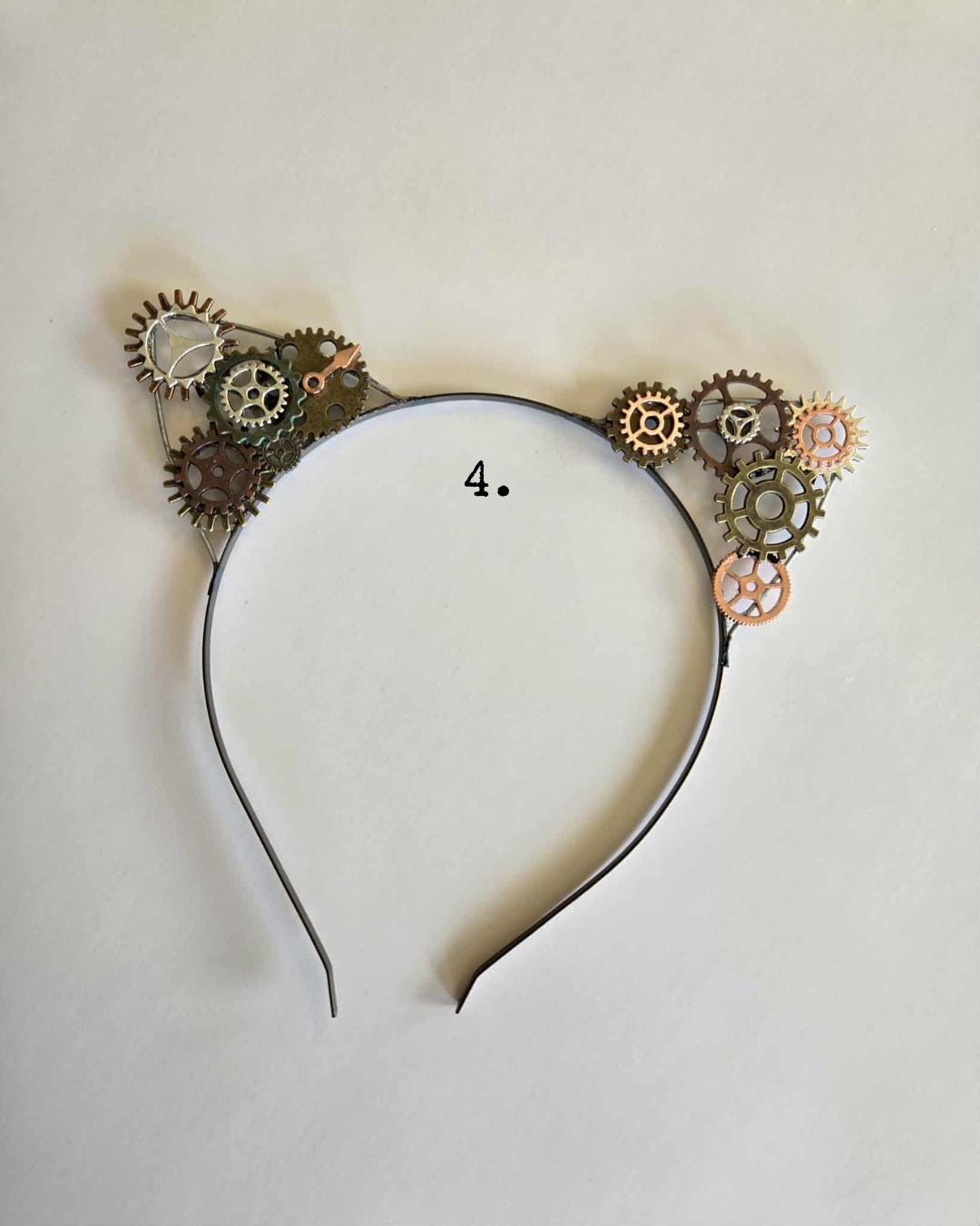 BESTSELLER Steampunk cat ears Headband with gears, cat cosplay metal headband cat costume