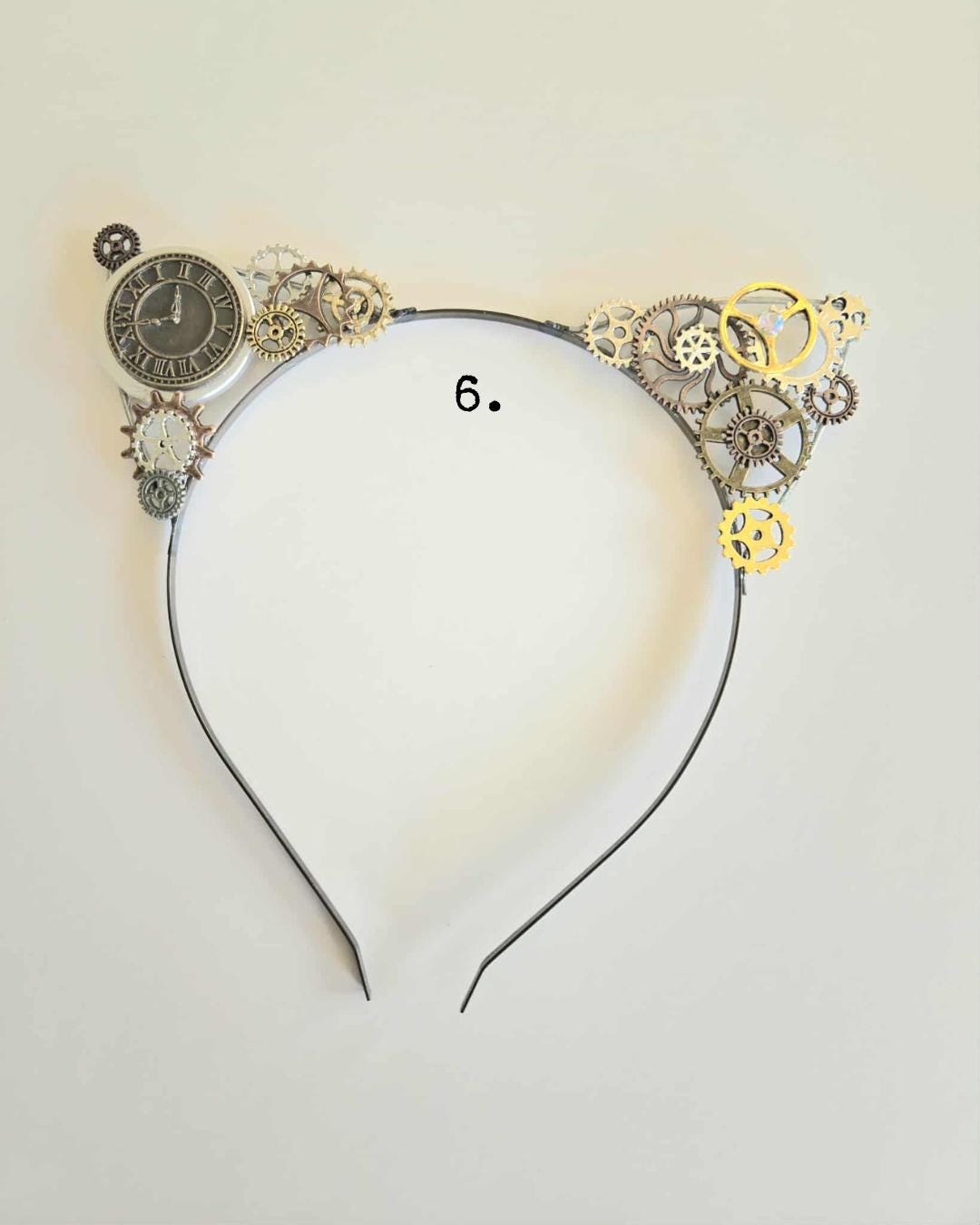 BESTSELLER Steampunk cat ears Headband with gears, cat cosplay metal headband cat costume
