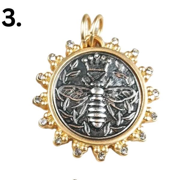 Queen Bee Pendant on Ball Chain Necklace, Handmade Personalized Necklace