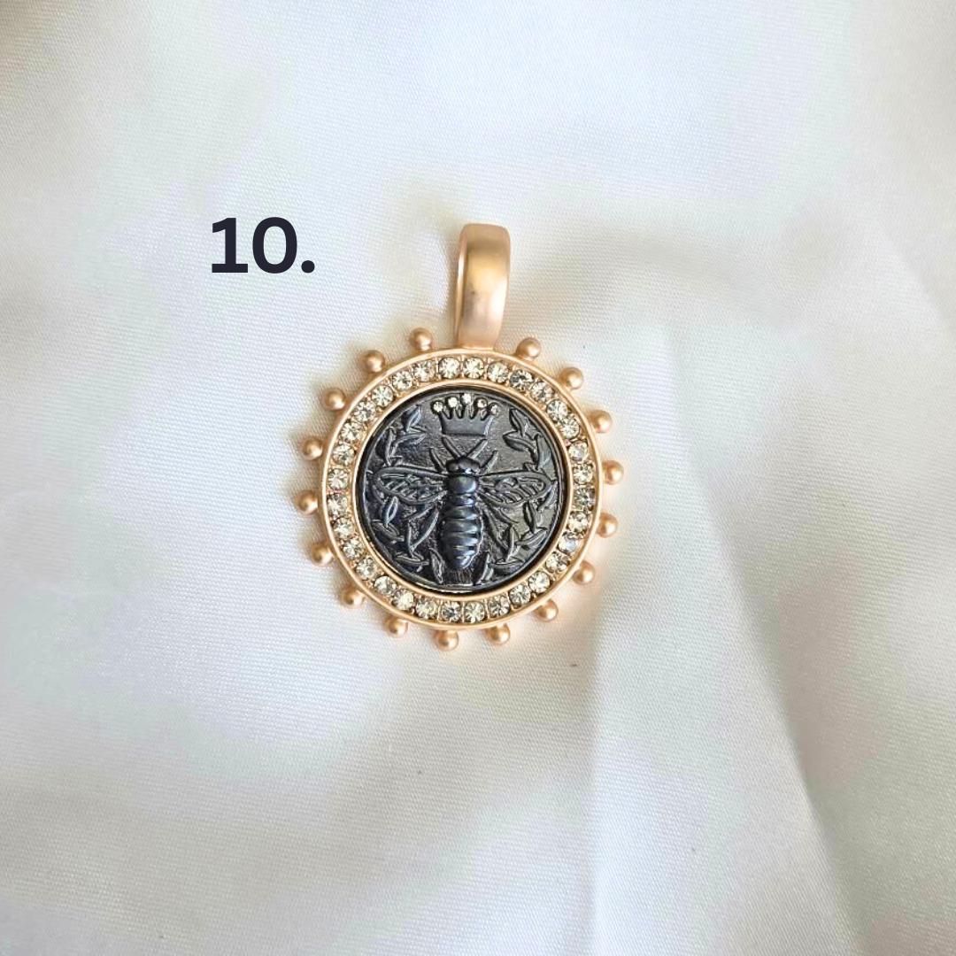 Queen Bee Pendant on Ball Chain Necklace, Handmade Personalized Necklace