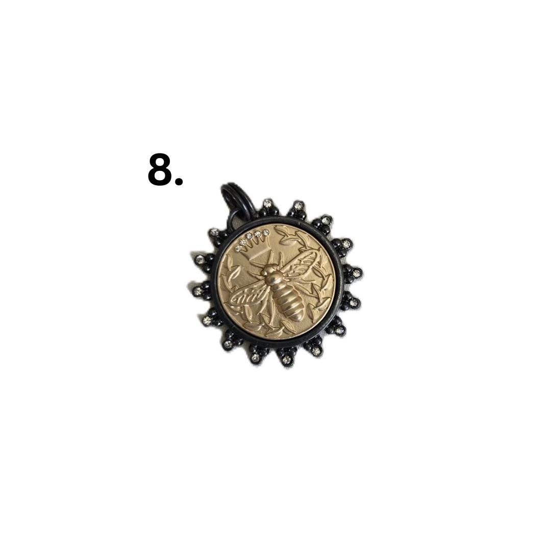 Queen Bee Pendant on Ball Chain Necklace, Handmade Personalized Necklace