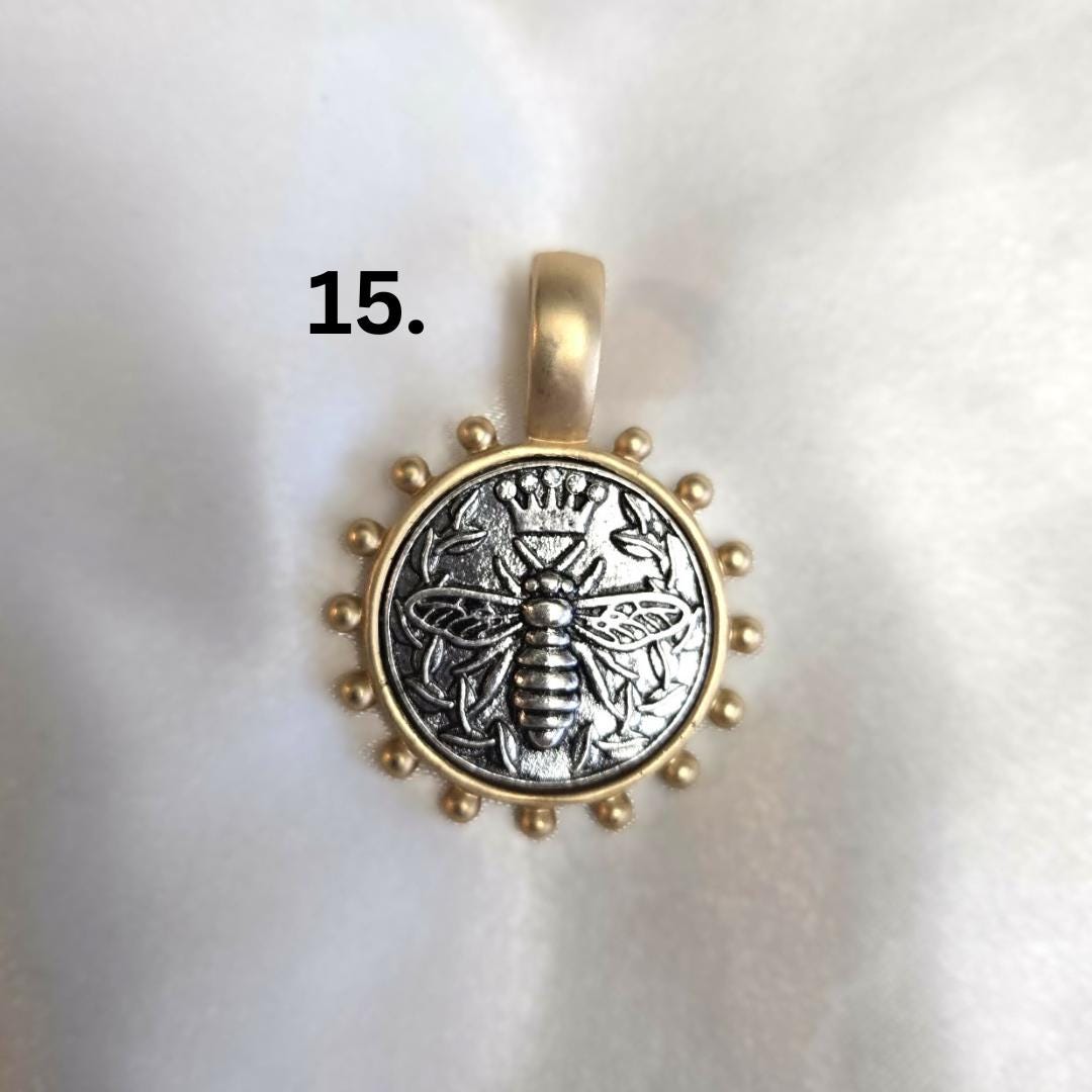 Queen Bee Pendant on Ball Chain Necklace, Handmade Personalized Necklace