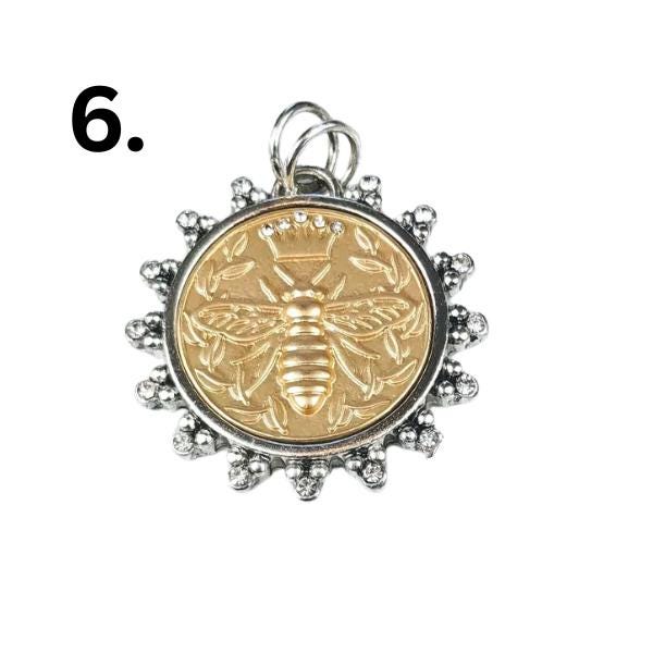 Queen Bee Pendant on Ball Chain Necklace, Handmade Personalized Necklace