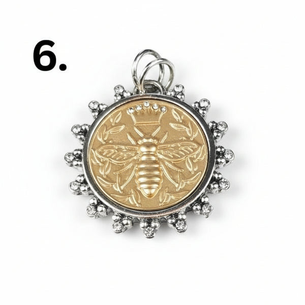 Queen Bee Pendant on Silver Ball Chain Necklace,  Handmade Personalized Necklace