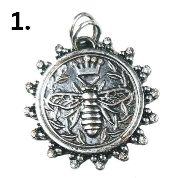 Queen Bee Pendant on Ball Chain Necklace, Handmade Personalized Necklace