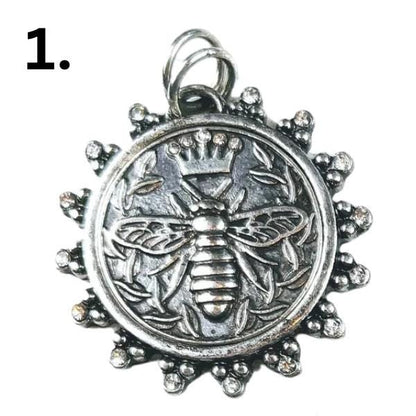 Queen Bee Pendant on Ball Chain Necklace, Handmade Personalized Necklace