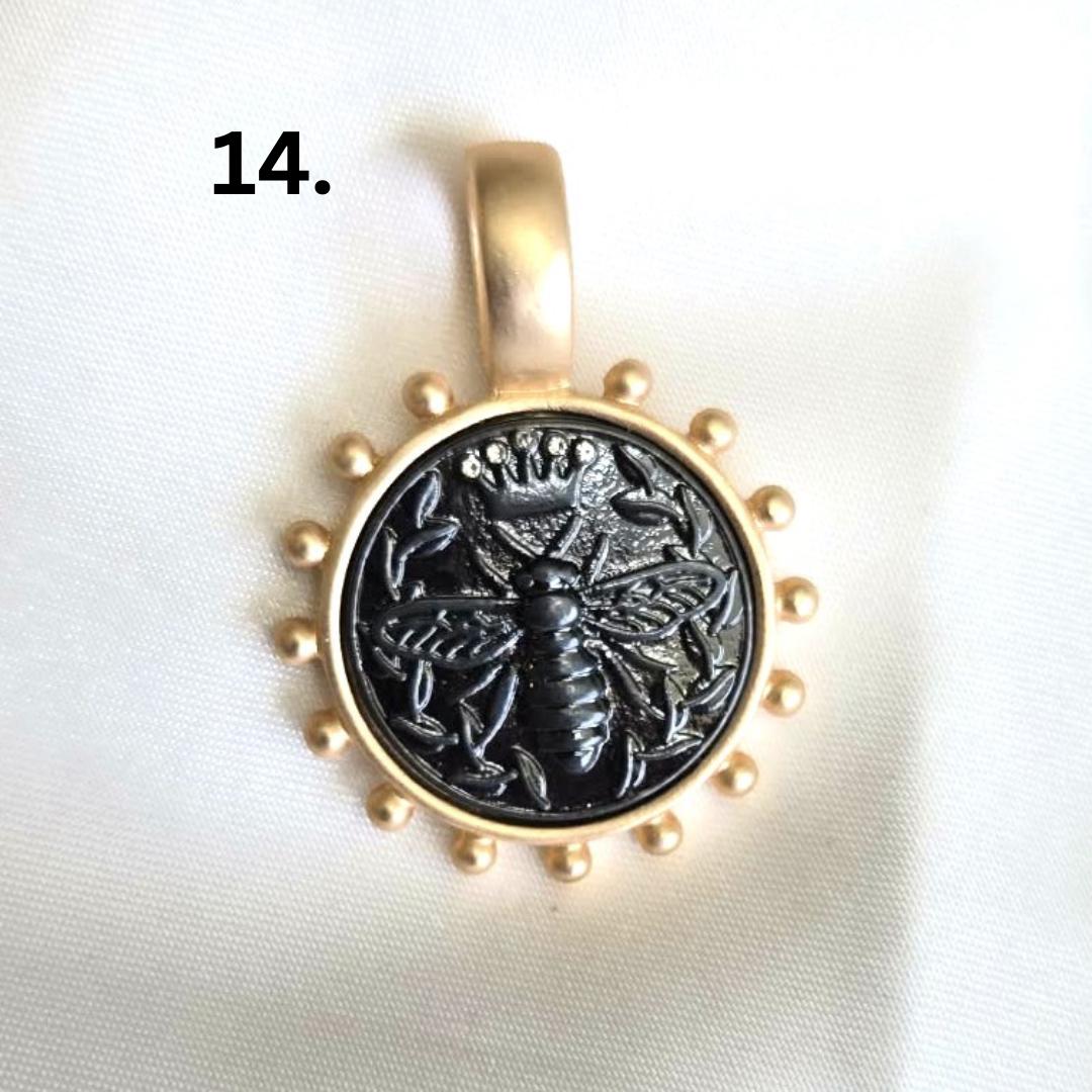 Queen Bee Pendant on Ball Chain Necklace, Handmade Personalized Necklace